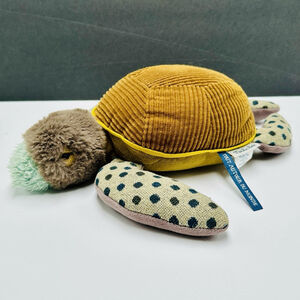 Moulin Roty Tout Autour Du Monde Turtle Faux Fur and Plush Fabrics Wyestyles